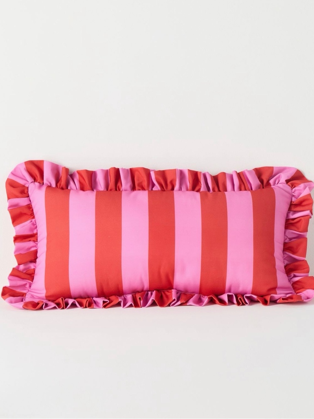 Maeve by Anthropologie Striped Ruffle Indoor/ Outdoor Pillow